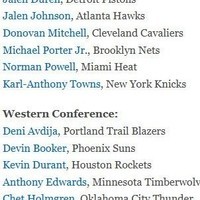 ESPN预测全明星替补名单