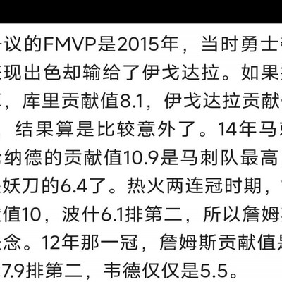 2015总决赛，伊戈达拉数据胜库里却未获公认，何故？