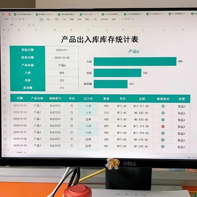 智能出入库自动汇总表