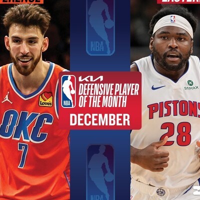 12月最佳防守球员揭晓