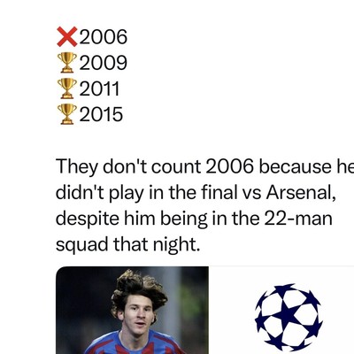 欧足联只认梅西3欧冠？