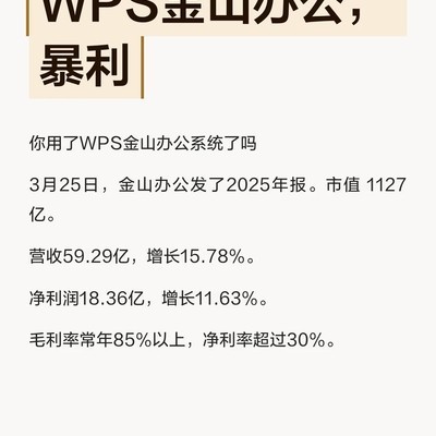 WPS金山办公的暴利逻辑