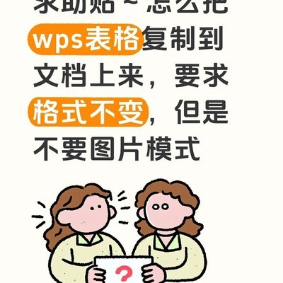 WPS表格复制到文档保持格式