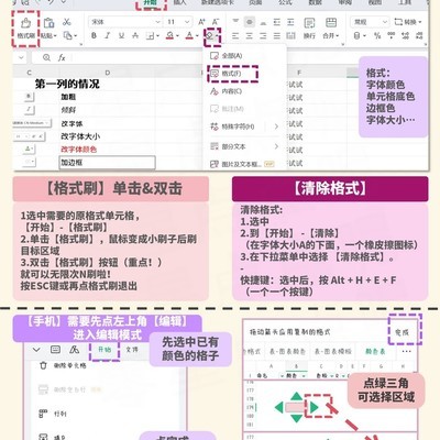 Excel格式刷与清除格式技巧