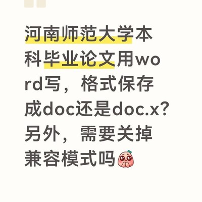 毕业论文应使用DOCX格式