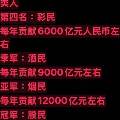 经济贡献最大的四类人