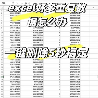 Excel快速去重技巧