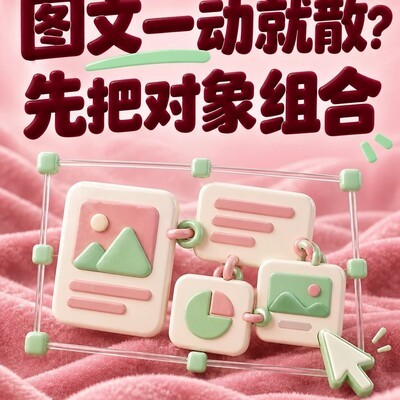 PPT组合技巧，图文不散架