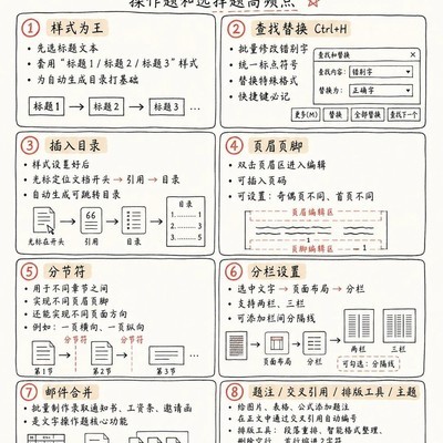 WPS文字排版核心考点