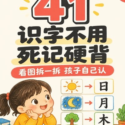 趣味识字法，看图拆解记汉字