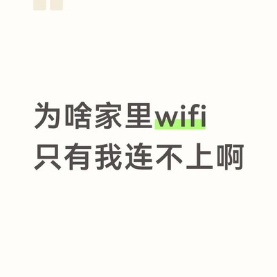 家庭WiFi仅我设备无法连接