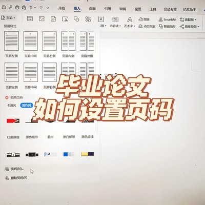 论文页码设置方法