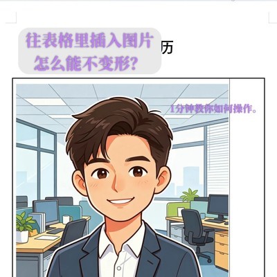 Word表格插图不撑变形