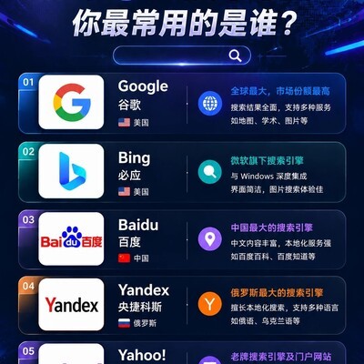 全球五大搜索引擎盘点
