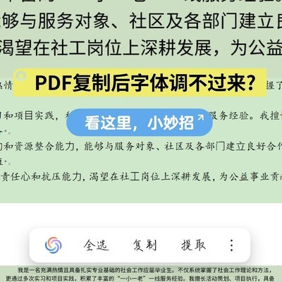 PDF复制文字格式混乱的解决方法