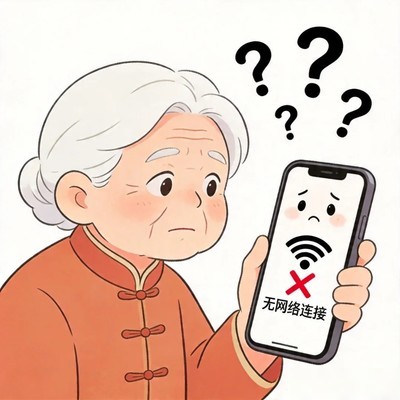 奶奶手机没网自助排查指南