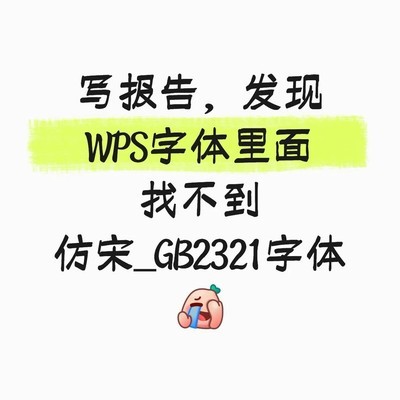 WPS缺失仿宋_GB2312字体