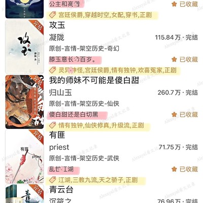 古言小说精品书单