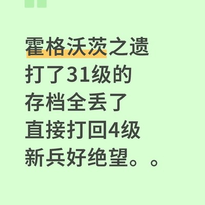 霍格沃茨之遗存档丢失求助