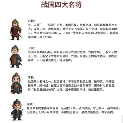 战国四大名将的命运沉浮