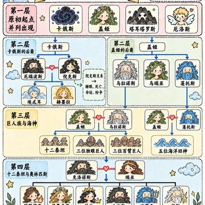 希腊神谱关系图解