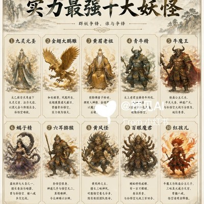 西游最强十大妖怪排名