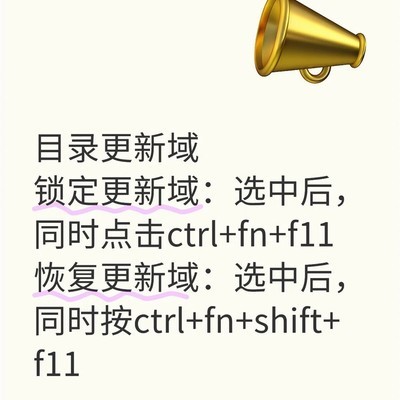 更新域快捷键操作
