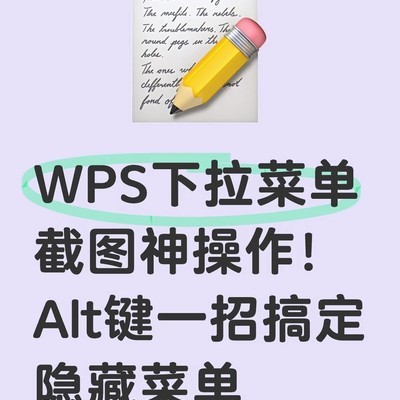 WPS下拉菜单截图技巧
