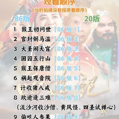 西游记正确观看顺序