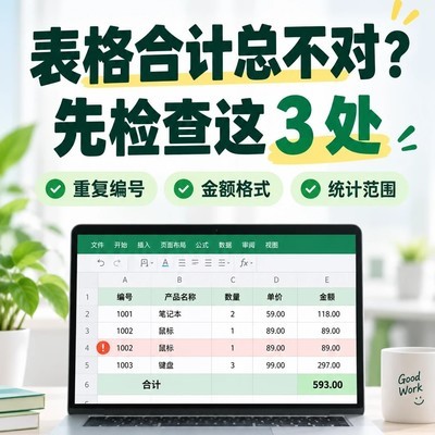 表格合计出错的三大原因