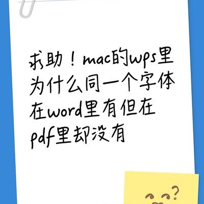 Word与PDF字体显示差异