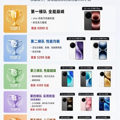 vivo手机性能梯队排行