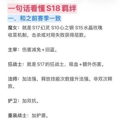 S18羁绊全解析