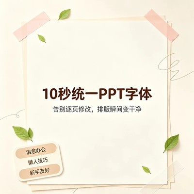 10秒统一PPT字体技巧