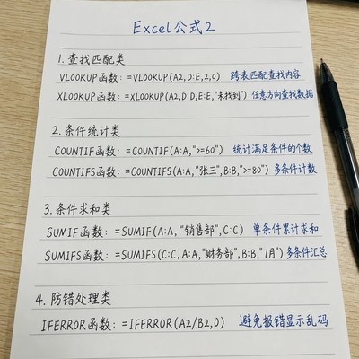 Excel查找与条件统计公式