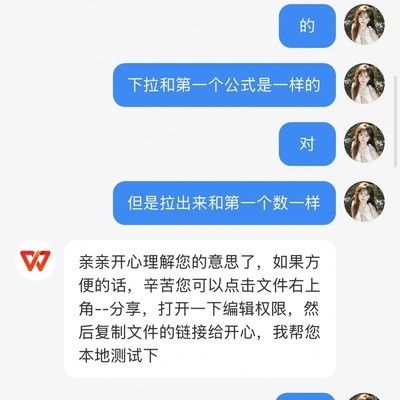 WPS客服高效解决下拉计算问题