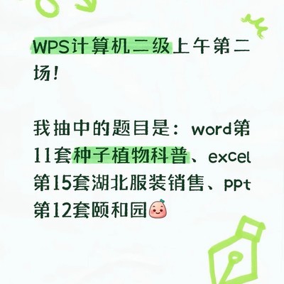 WPS二级考试经历分享