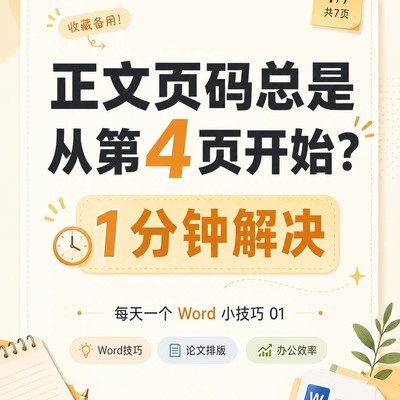 论文正文页码从1开始