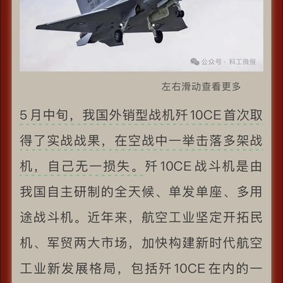 J10CE空战表现亮眼
