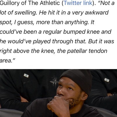 乌度卡谈杜兰特膝盖伤情