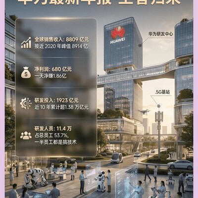 华为年报，多业务全面逆袭