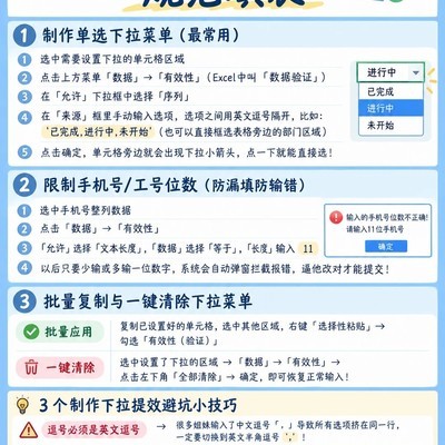 Excel规范填表技巧