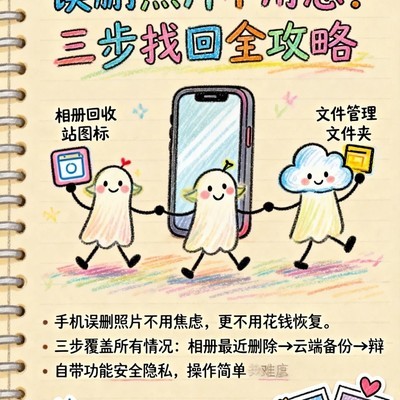 手机误删照片三步找回
