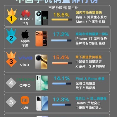 2026上半年手机销量排行