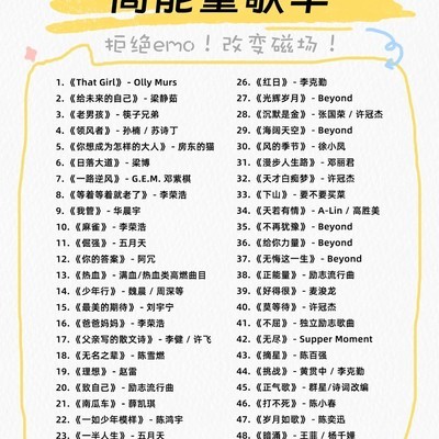 高能量歌曲驱散emo