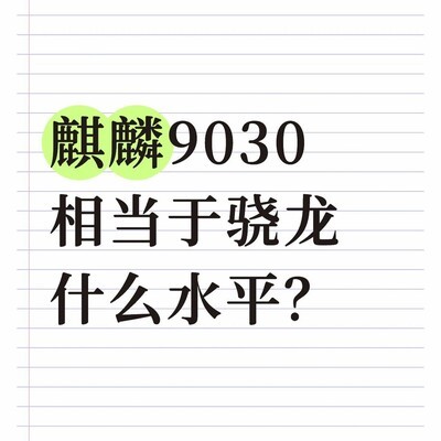 麒麟9030对标骁龙型号