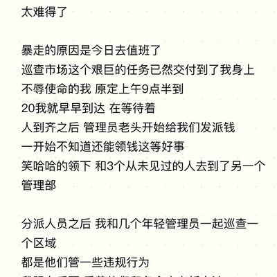 市场巡查日记