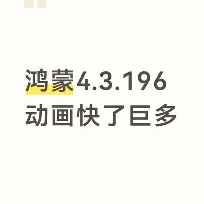 4.6.196更新后动画流畅度提升