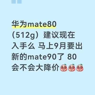 现在入手Mate 80合适吗
