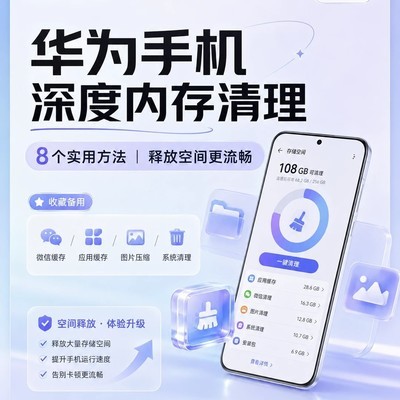 华为手机深度清理缓存教程